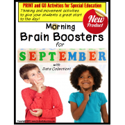 Special Education PRINT and GO Morning Brain Boosters SEPTEMBER